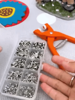 100-Set Silver Metal Snap Buttons + Heavy-Duty Pliers Kit