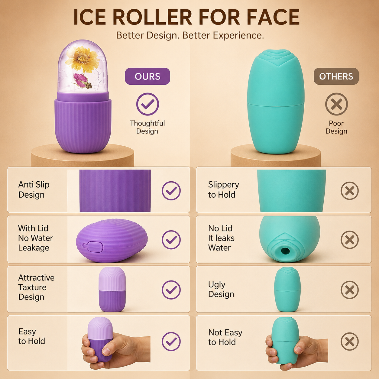Silicone Ice Cube Massager