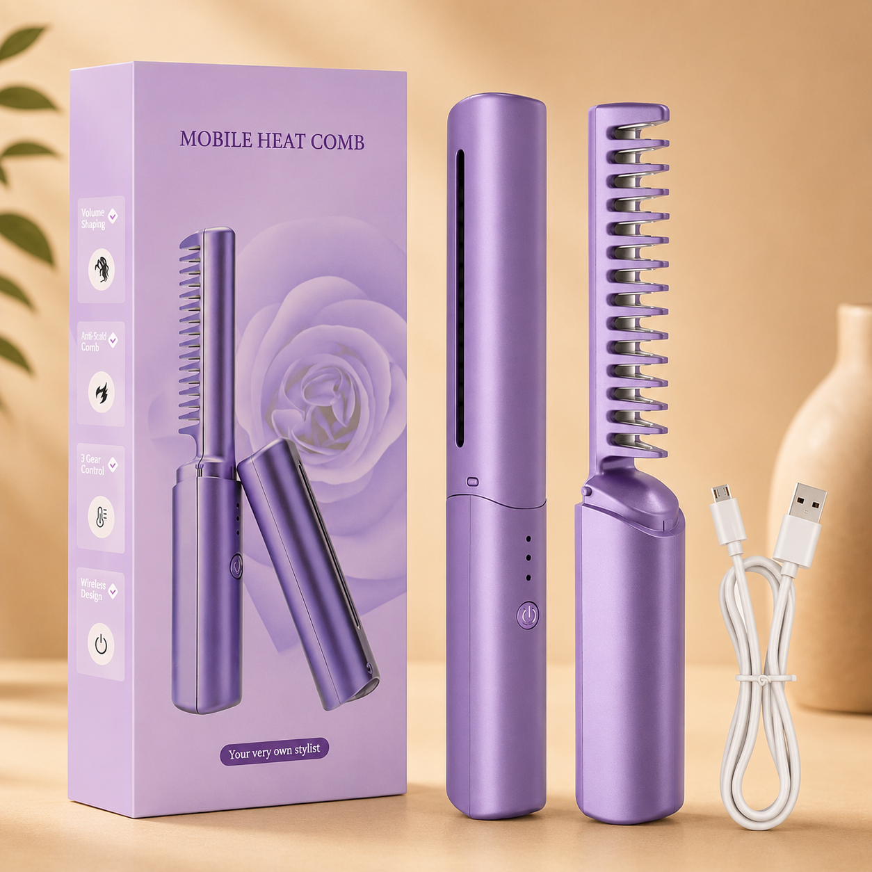 Mini Hot Comb Straightener